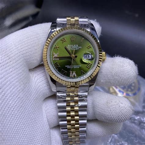 plain jane rolex green face